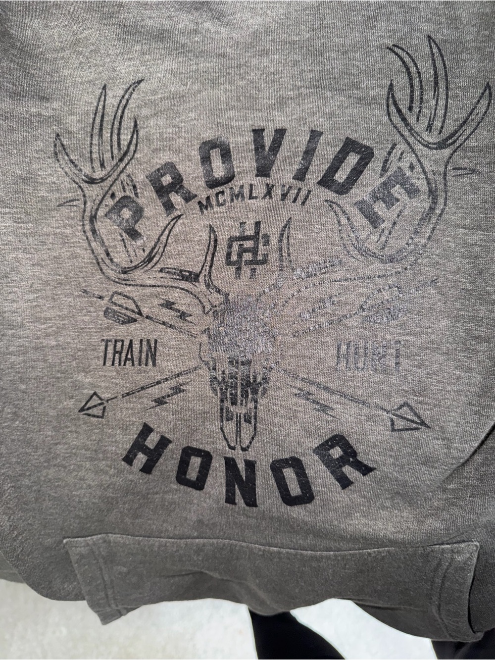 Lane Seven Provide Honor Gray Graphic Sweatshirt